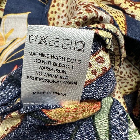 Las sureñas Floral Leopard Print Wide-Leg Pants size S stretch waist - Picture 6 of 9